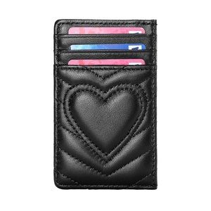 Quilted Heart Leather Card Holder 🤍
